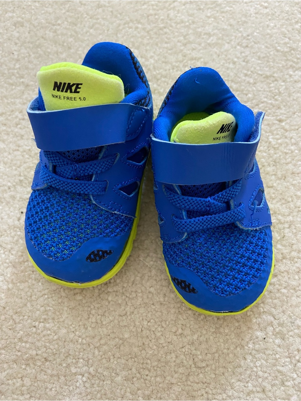 Nike Toddler size C3 Blue and Lime Athletic Sneakers new - Picture 6 of 7